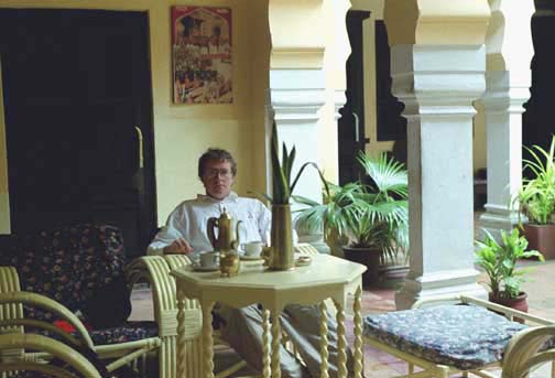 Paul Smith in The Bissau Palace Hotel, Jaipur, by David Allen