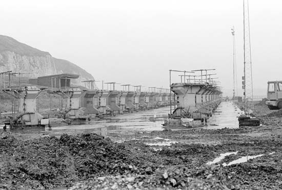 concrete blocks Newhaven Harbour