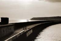 fishing from the breakwater Newhaven Harbour